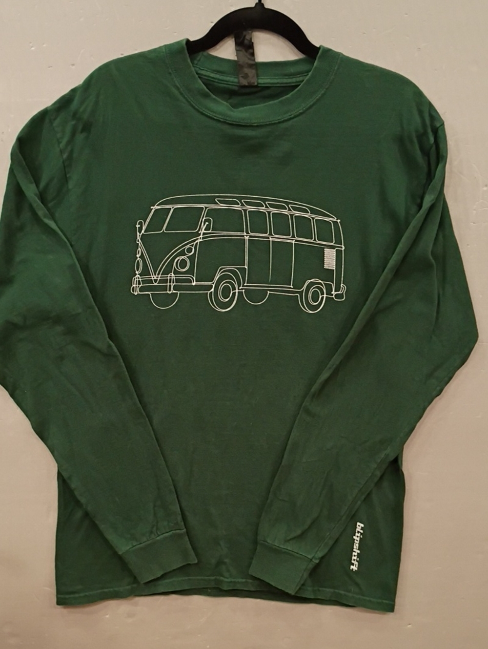 Surf Sun Stance Volkswagen Hanes Green Long-Sleeve Tee with White Van Graphic